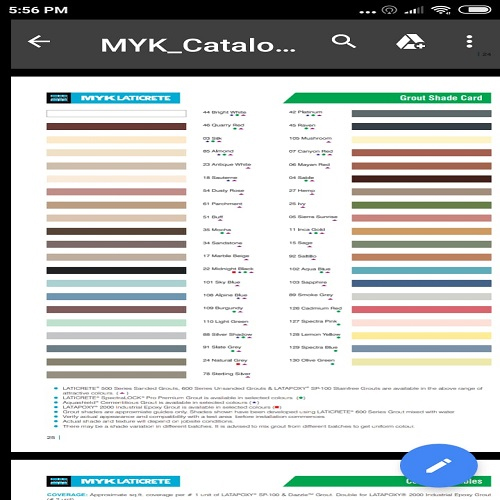 MYK LATICRETE SP100™ TILE JOINT (Epoxy Grout) All Colour (5 KG)