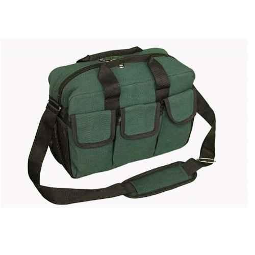 Pahal 14 inch Canvas Green Tool Bag with 16 Pockets