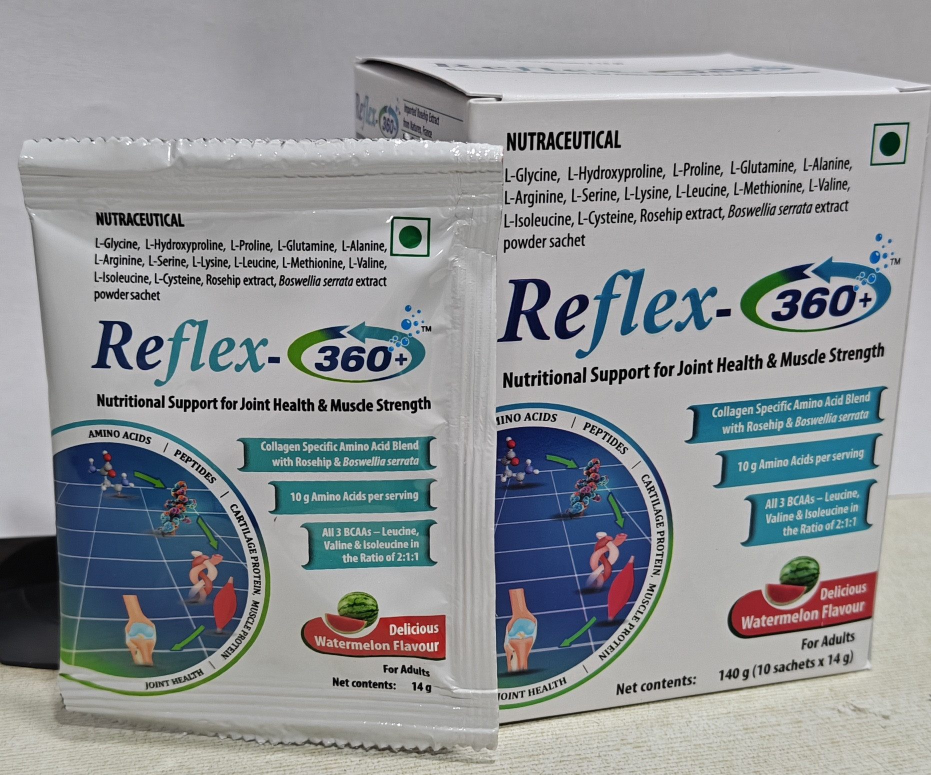 Reflex 360   A Scientifically Crafted combination of 13 Collagen specific amino acidswith Imported Rosehip extract    Boswellia serrata extract- Boswellin Water Soluble from Sami LabsIndia