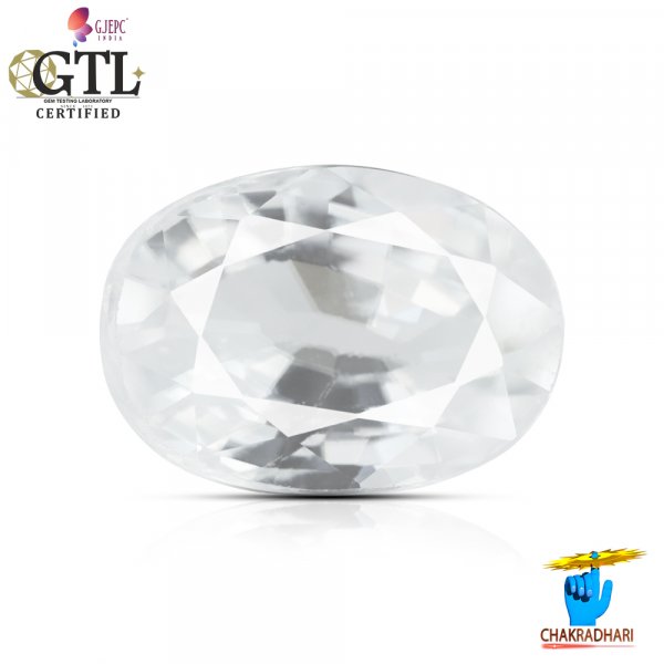 Image of 08.95 Carats Natural Zircon Gemstone With Silver Ring Or Pendant - प्राकृतिक जरकन