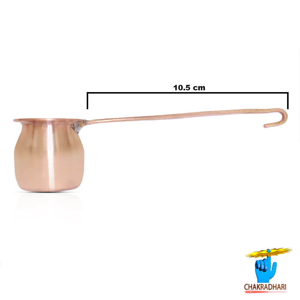 999 Pure Nepaliya Copper Ghanti Lota with Handle - 300ml 520gm - 999