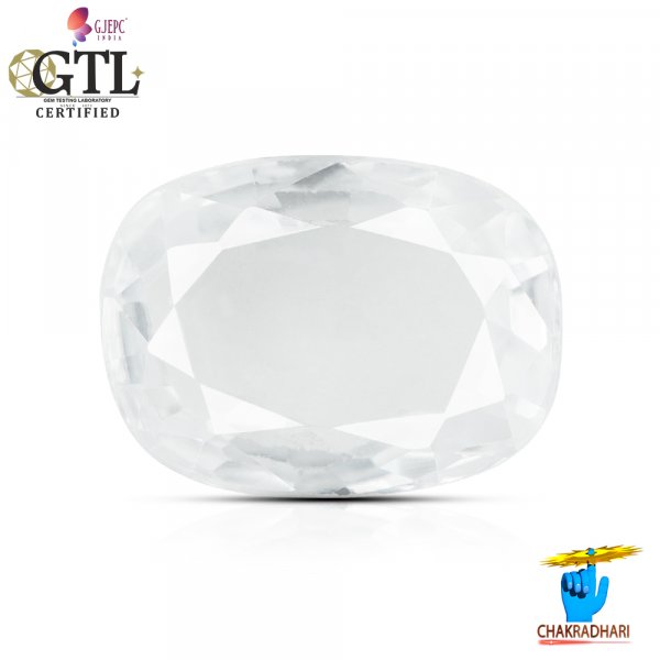 Image of 07.09 Carats Natural Zircon Gemstone With Silver Ring Or Pendant - प्राकृतिक जरकन