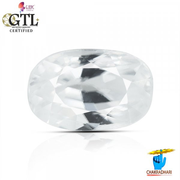Image of 07.84 Carats Natural Zircon Gemstone With Silver Ring Or Pendant - प्राकृतिक जरकन