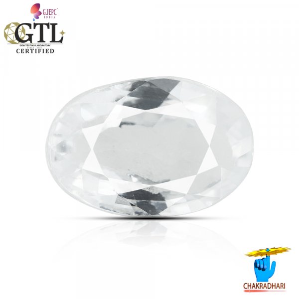 Image of 08.05 Carats Natural Zircon Gemstone With Silver Ring Or Pendant - प्राकृतिक जरकन