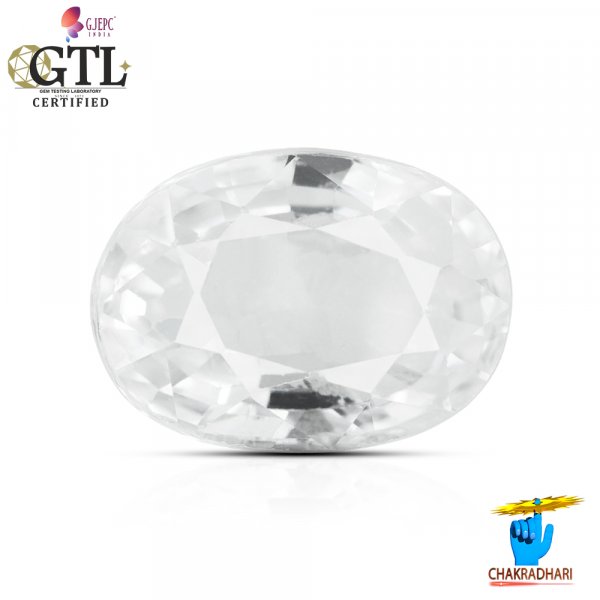 Image of 08.31 Carats Natural Zircon Gemstone With Silver Ring Or Pendant - प्राकृतिक जरकन