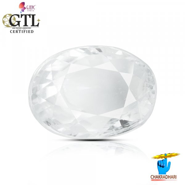 Image of 08.45 Carats Natural Zircon Gemstone With Silver Ring Or Pendant - प्राकृतिक जरकन