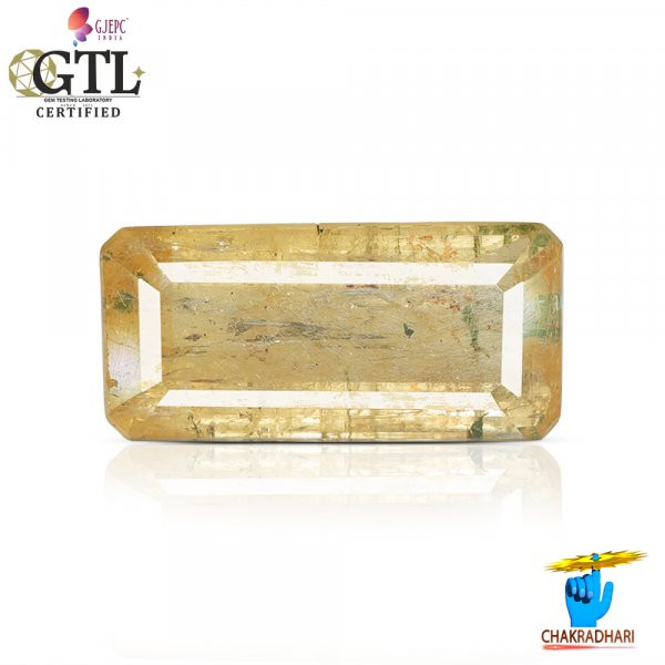 Image of 06.56 Carats Yellow Topaz Gemstone With Ring Or Pendant - पीला पुखराज रत्न