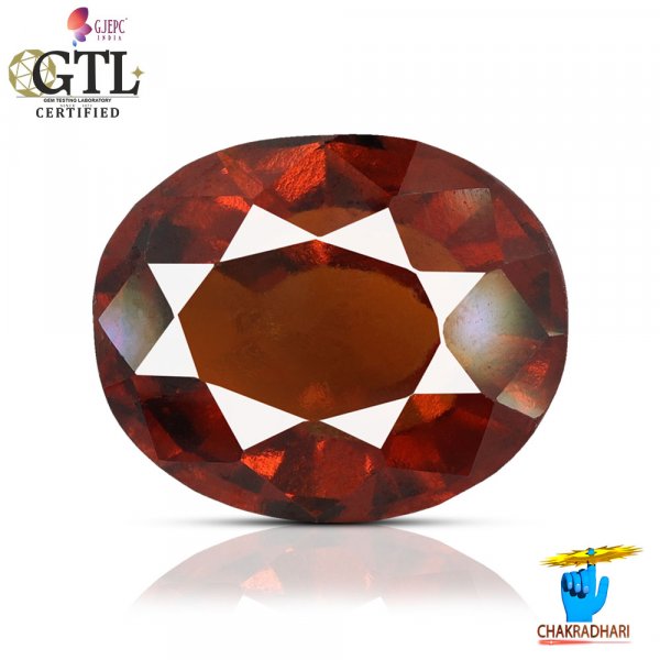 Image of 06.16 Carat Garnet Gemstone With Ring Or Pendant – गोमेद रत्न
