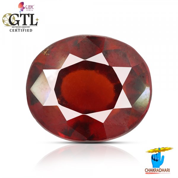 Image of 06.59 Carat Garnet Gemstone With Ring Or Pendant – गोमेद रत्न