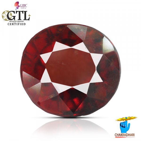 Image of 08.74 Carat Garnet Gemstone With Ring Or Pendant – गोमेद रत्न