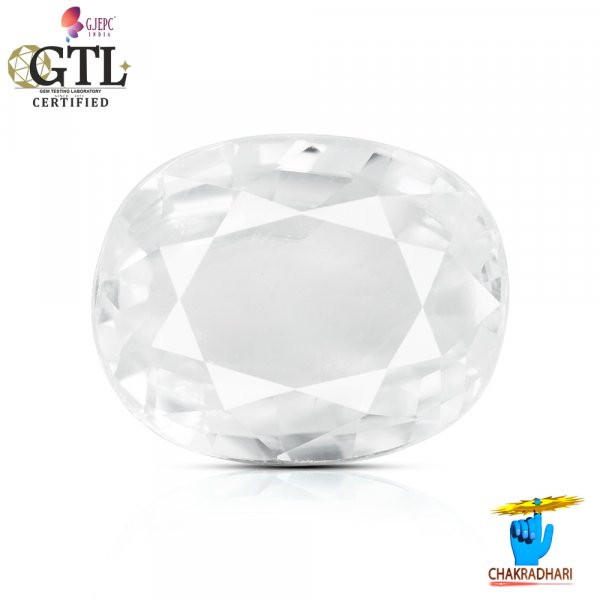 Image of 08.69 Carats Natural Zircon Gemstone With Silver Ring Or Pendant - प्राकृतिक जरकन