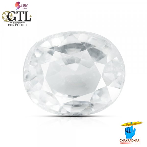 Image of 08.73 Carats Natural Zircon Gemstone With Silver Ring Or Pendant - प्राकृतिक जरकन