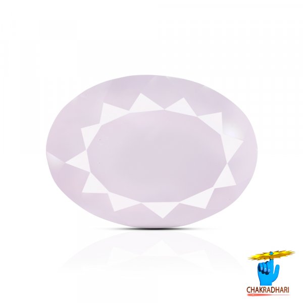 Image of 36.20 Carats Rose Quartz Gemstone With Silver Ring Or Pendant - गुलाबी स्फटिक