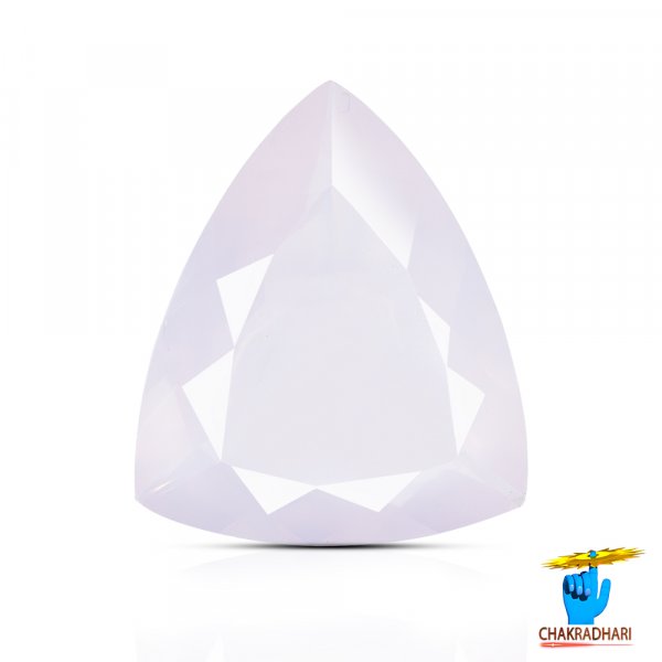 Image of 07.40 Carats Rose Quartz Gemstone With Silver Ring Or Pendant - गुलाबी स्फटिक