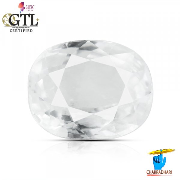 Image of 08.90 Carats Natural Zircon Gemstone With Silver Ring Or Pendant - प्राकृतिक जरकन