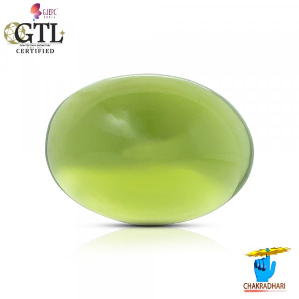 Image of 05.91 Carats Peridot Gemstone With Ring Or Pendant - पुटिका रत्न
