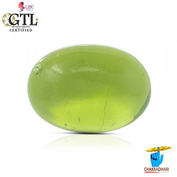 Image of 06.63 Carats Peridot Gemstone With Ring Or Pendant - पुटिका रत्न