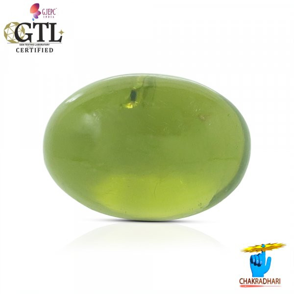 Image of 06.73 Carats Peridot Gemstone With Ring Or Pendant - पुटिका रत्न