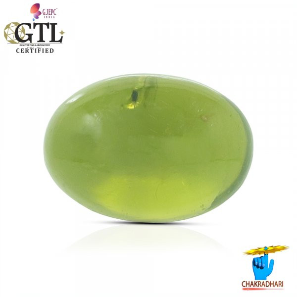 Image of 09.92 Carats Peridot Gemstone With Ring Or Pendant - पुटिका रत्न