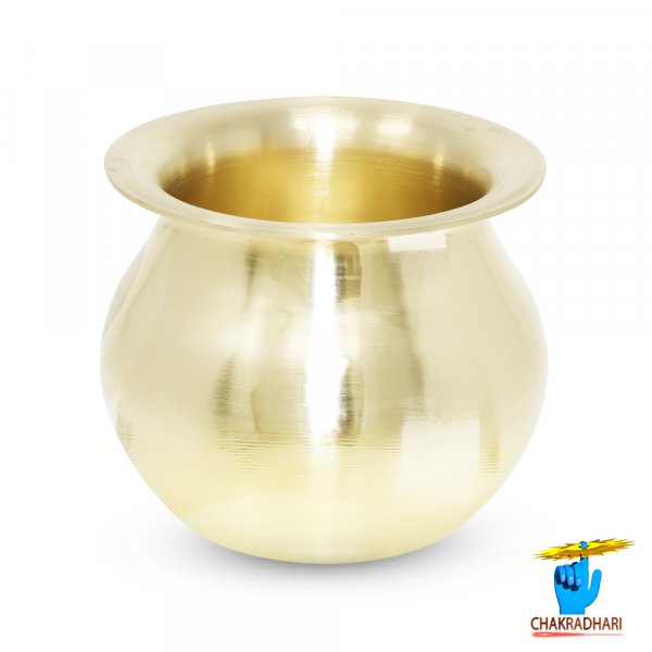 Image of 550ml Ritika Brass Seb Lota (440gm) - रितिका पीतल सेब लोटा