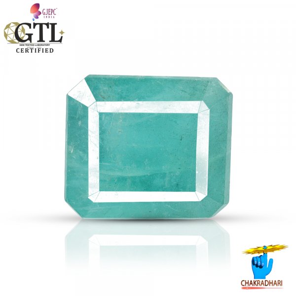 Image of 05.73 Carats Emerald Gemstone With Ring Or Pendant – पन्ना रत्न