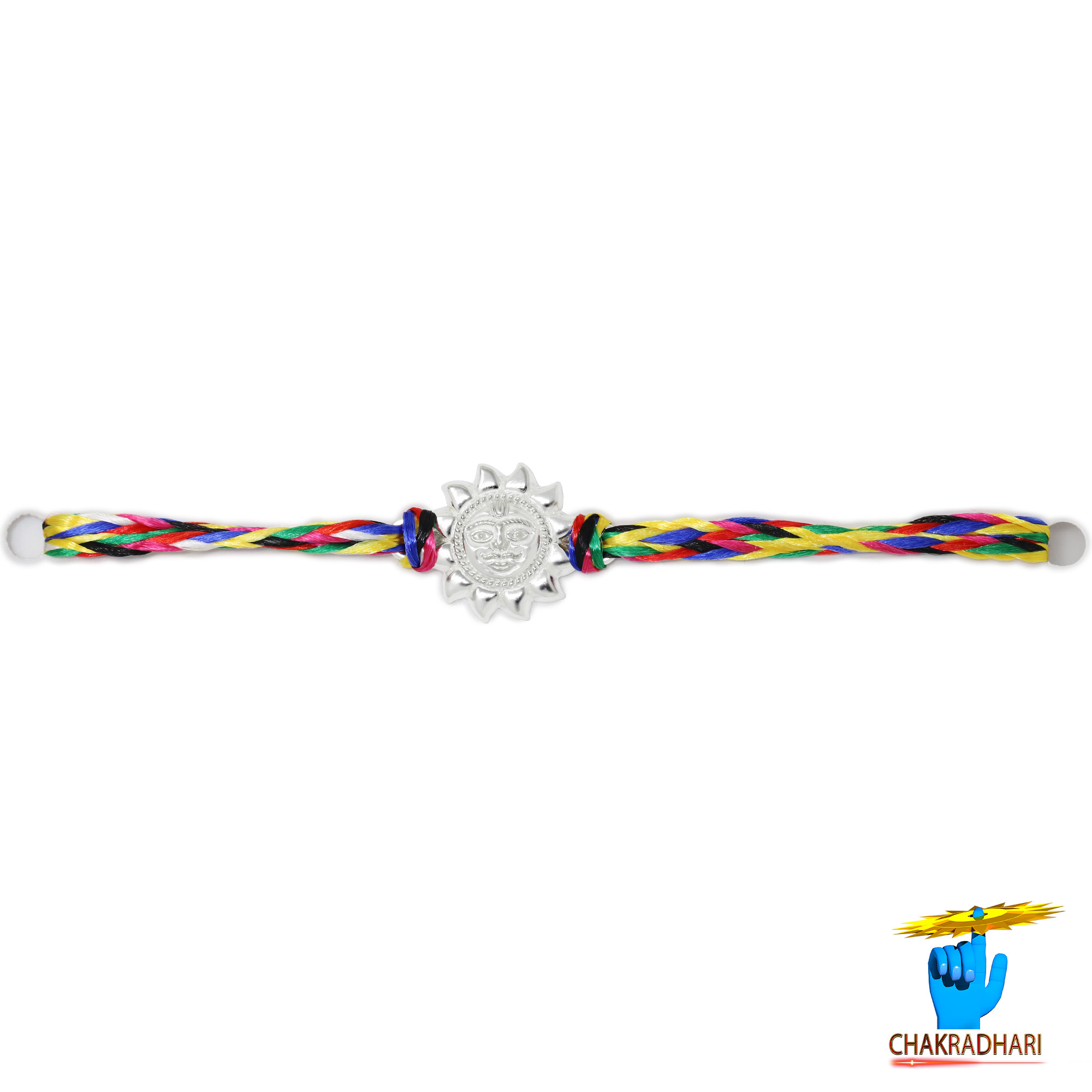 Radiant Joy Kids Sun Design Silver Rakhi