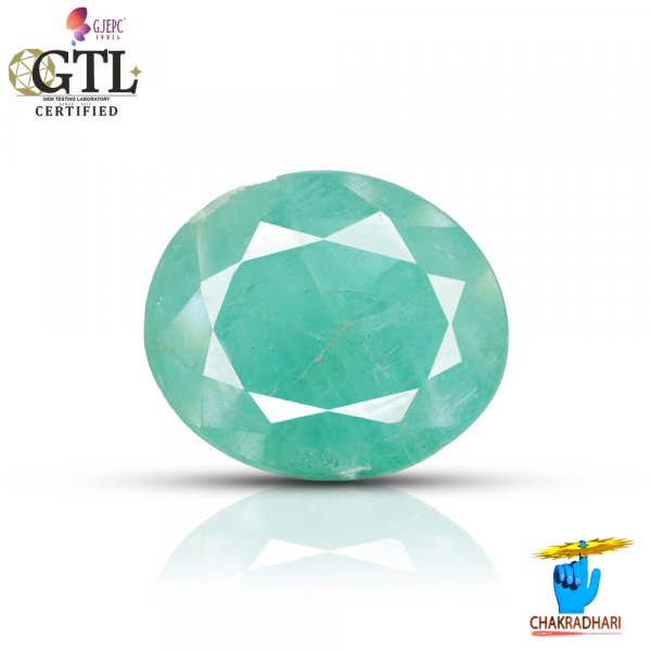 Image of 07.02 Carats Emerald Gemstone With Ring Or Pendant – पन्ना रत्न