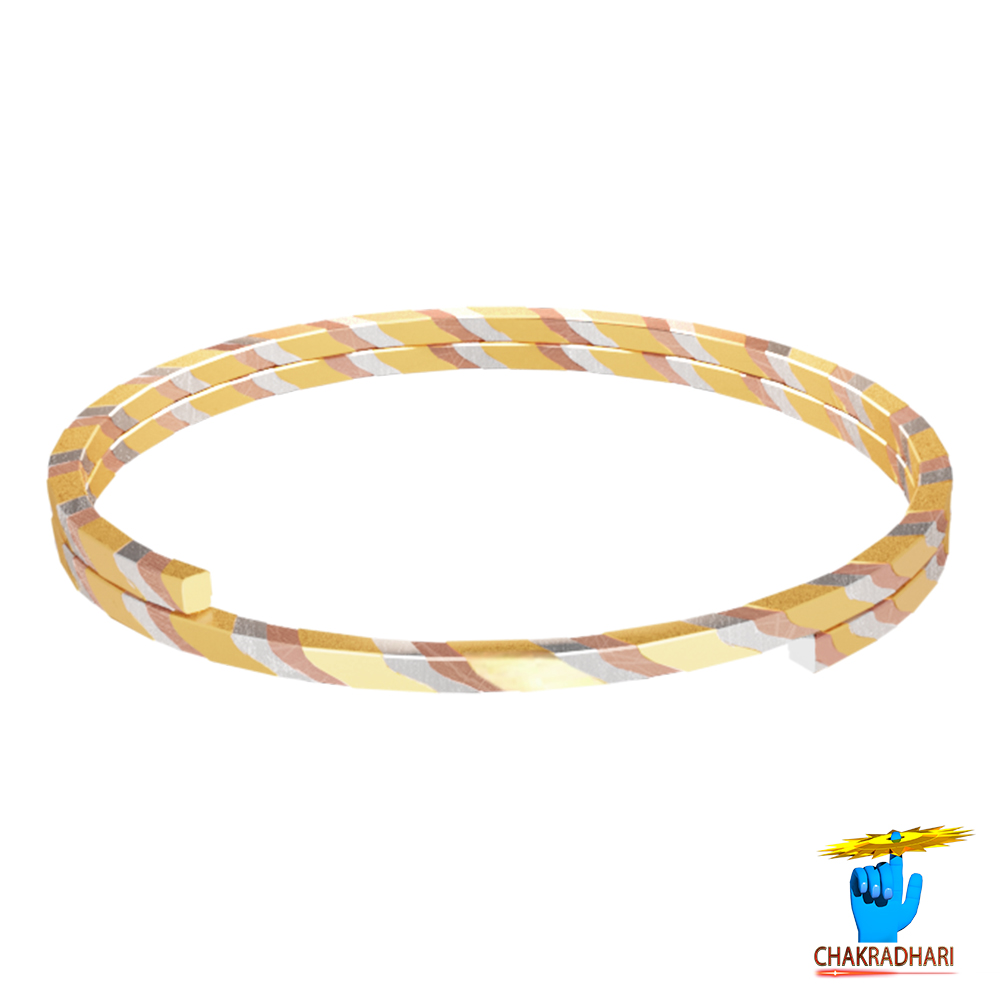 999 Three Metal Bangle Gold-10gm Silver-66 Copper-63 -