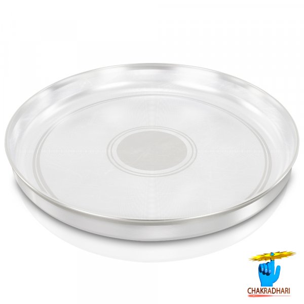 Image of 99.9% Silver Big Thali –चाँदी बड़ी थाली (988gm)