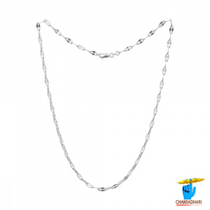 Image of 92.5%  Silver Bud Design Chain (5.54gm) - चाँदी अंकुर चैन