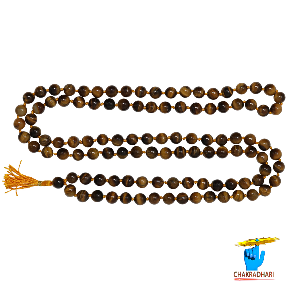 Tiger Eye Mala 108 Plus 1 beads For Jaap and Wearing -