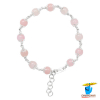 99.9%  Silver Rose Quartz Bracelet For Male And Female - चाँदी गुलाबी स्फटिक वलय स्त्रि पुरुष हेतु