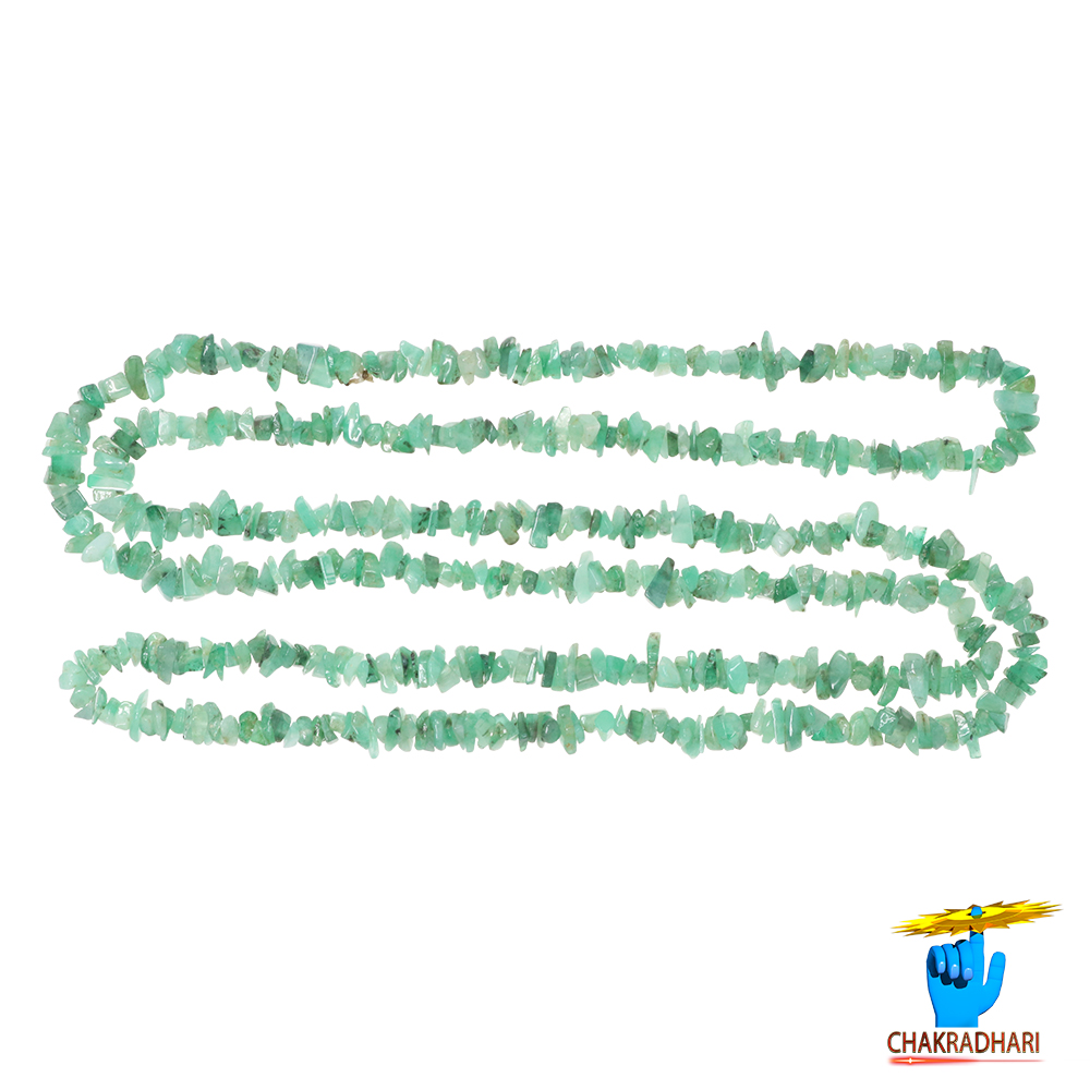 Emerald Chips Wearing Mala -