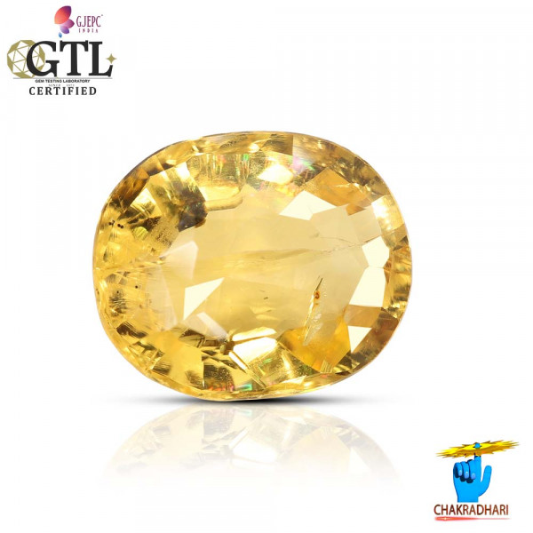 Image of 2.82 Carat Natural Heliodor Gemstone With Silver Ring And Pendant-पीलापन्ना रत्न