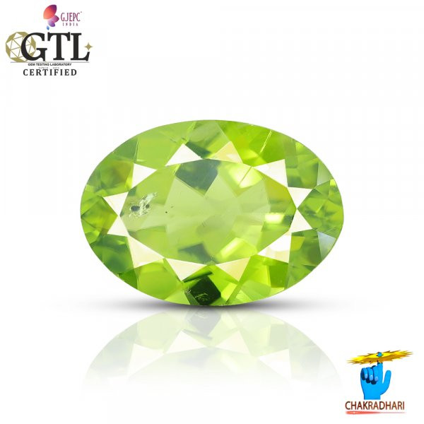 Image of 5.94 Carats Peridot Gemstone With Ring Or Pendant - पुटिका रत्न