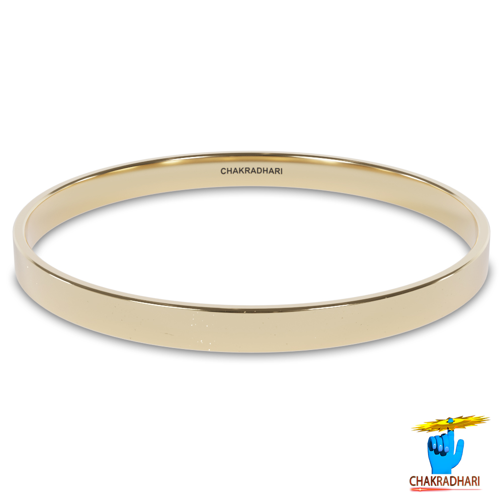 Phool Bronze Lathe Flat Bangle For Male And Female - 50gm