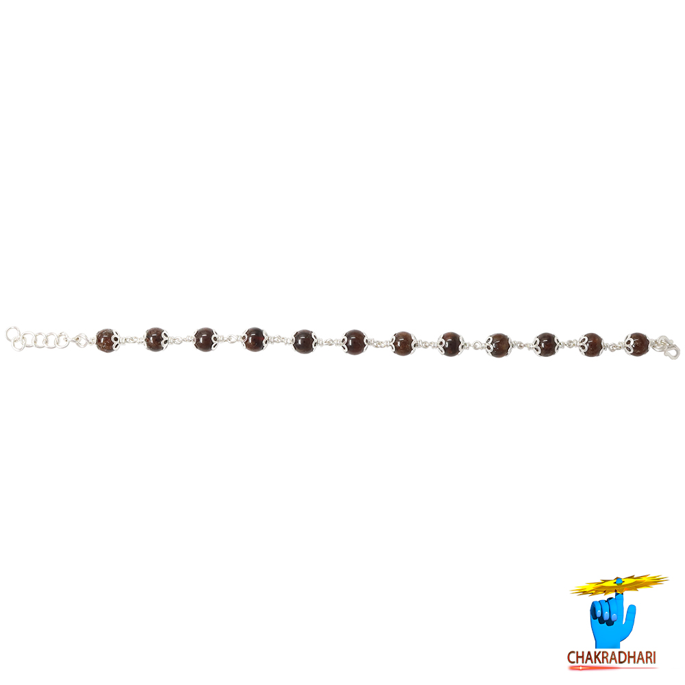 999 Silver Hessonite Bracelet For Male And Female -