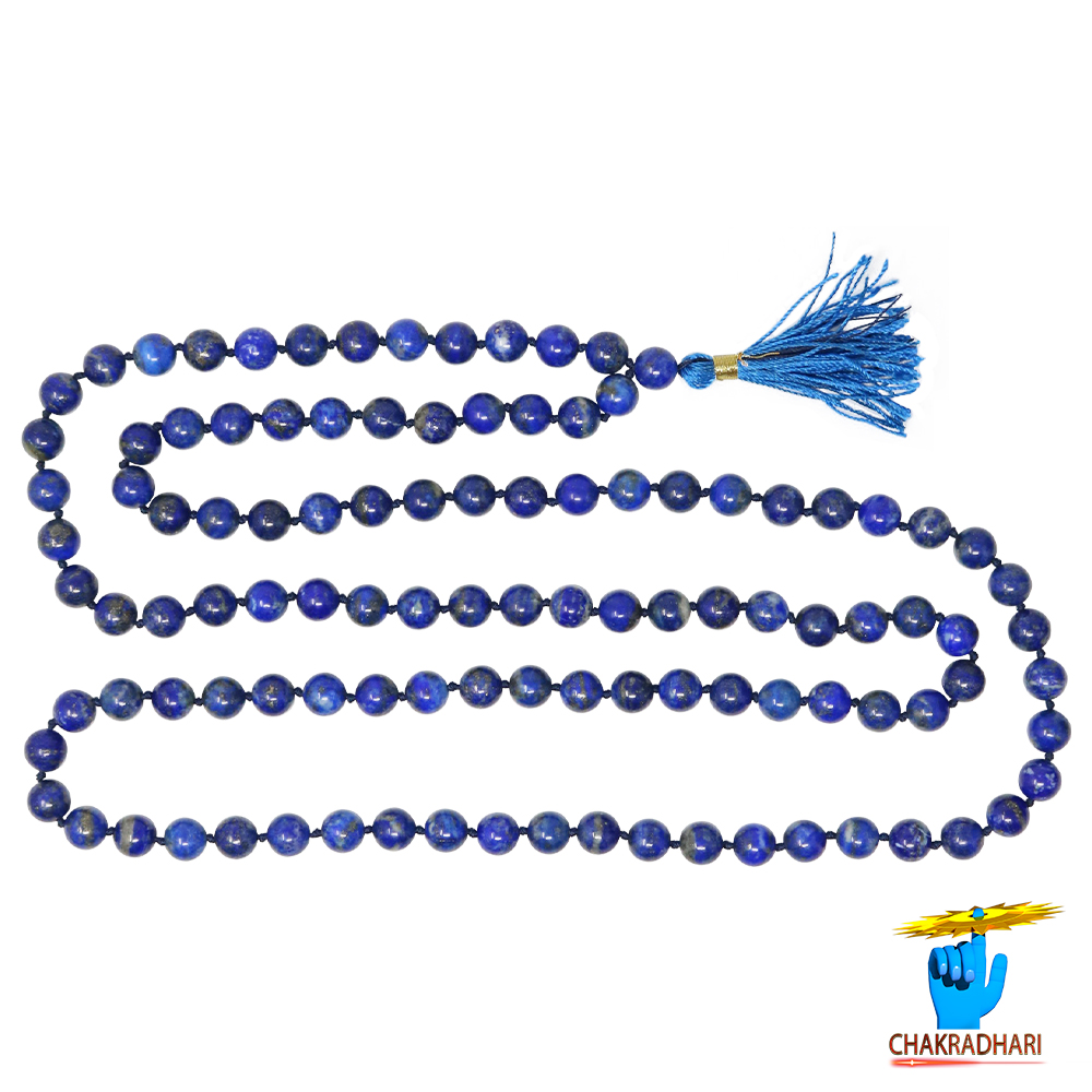 Lapis Lazuli Stone Mala For Jaap and Wearing 108 Plus 1 Beads -