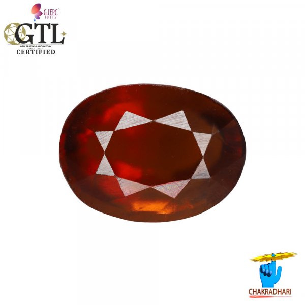 Image of 10.95 Carat Garnet Gemstone With Ring Or Pendant – गोमेद रत्न