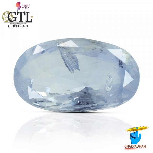 Image of 05.39 Carats Blue Sapphire Gemstone With Ring Or Pendant - नीलम रत्न