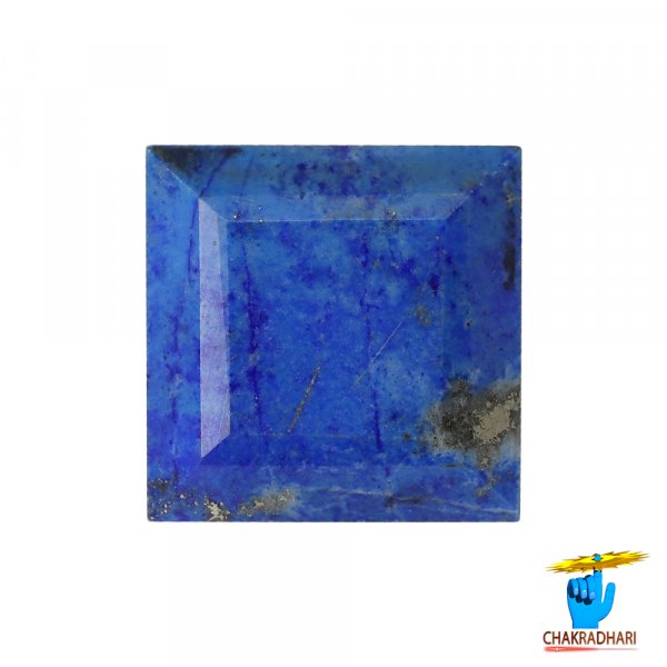 Image of 11.30 Carats Square Lapis Lazuli Gemstone With Silver Ring Or Pendant –  वर्ग लाजवर्त रत्न