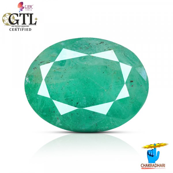 Image of 03.70 Carats Emerald Gemstone With Ring Or Pendant – पन्ना रत्न
