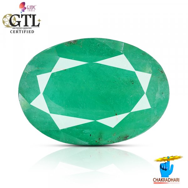 Image of 04.21 Carats Emerald Gemstone With Ring Or Pendant – पन्ना रत्न