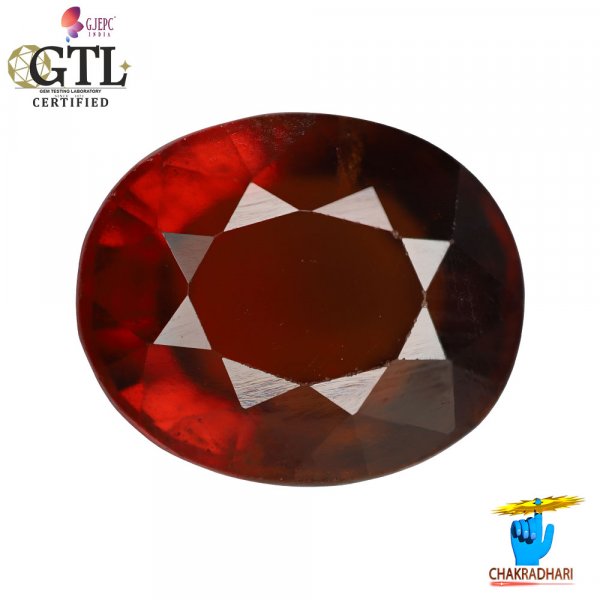 Image of 11.56 Carat Garnet Gemstone With Ring Or Pendant – गोमेद रत्न