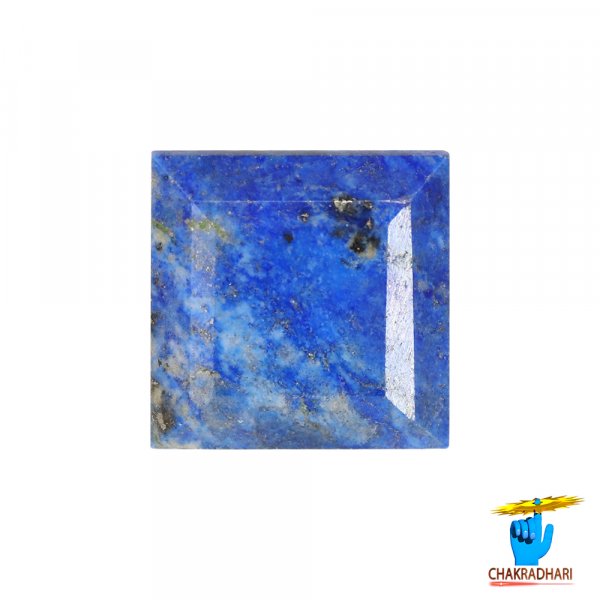 Image of 11.75 Carats Square Lapis Lazuli Gemstone With Silver Ring Or Pendant –  वर्ग लाजवर्त रत्न