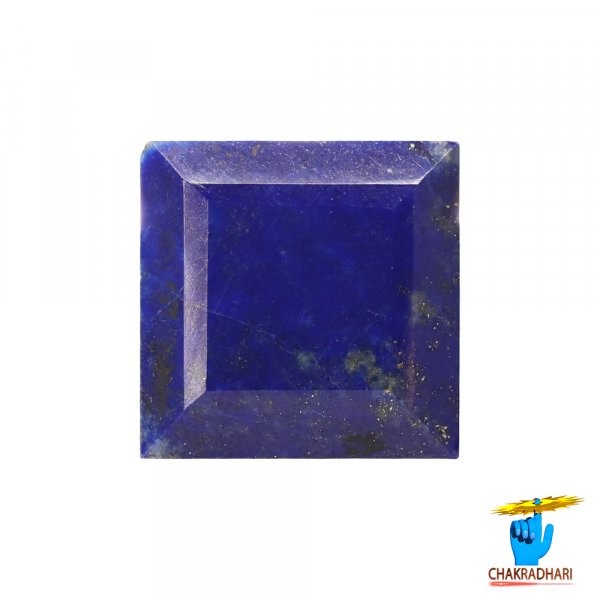 Image of 11.85 Carats Square Lapis Lazuli Gemstone With Silver Ring Or Pendant –  वर्ग लाजवर्त रत्न