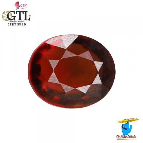 Image of 11.90 Carat Garnet Gemstone With Ring Or Pendant – गोमेद रत्न