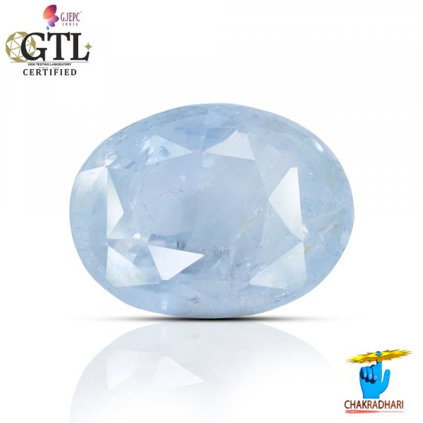 Image of 6.17 Carats Blue Sapphire Gemstone With Ring Or Pendant - नीलम रत्न