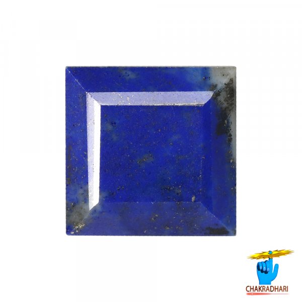 Image of 12 Carats Square Lapis Lazuli Gemstone With Silver Ring Or Pendant –  वर्ग लाजवर्त रत्न