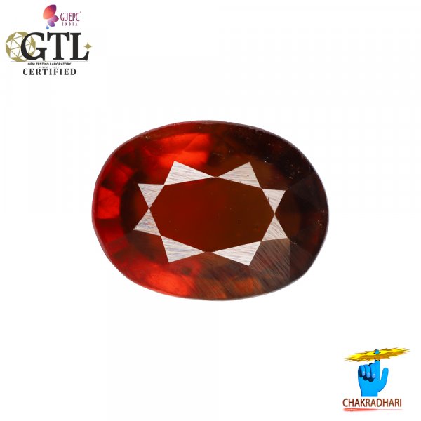 Image of 12.14 Carat Garnet Gemstone With Ring Or Pendant – गोमेद रत्न
